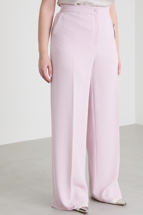 Pantaloni a palazzo in cady