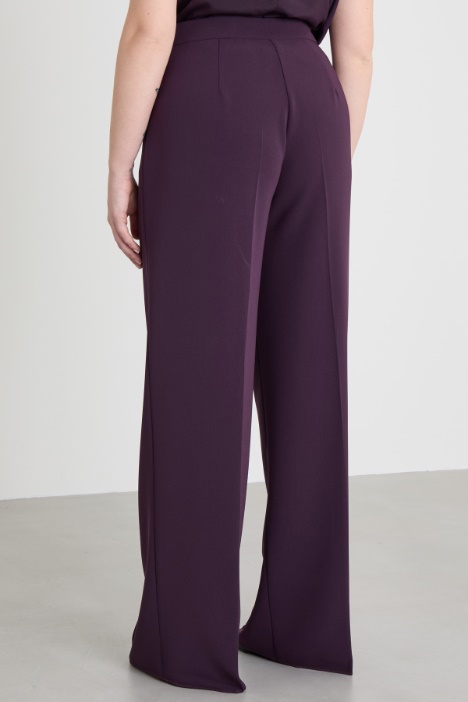 Pantaloni a palazzo in cady