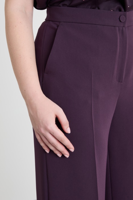 Pantaloni a palazzo in cady