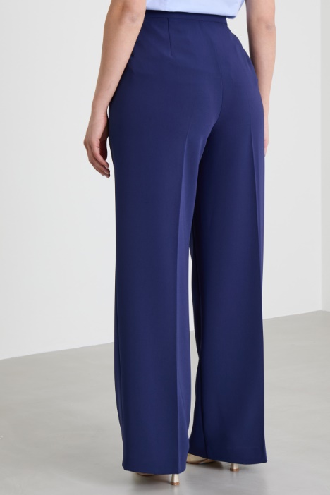 Pantaloni a palazzo in cady