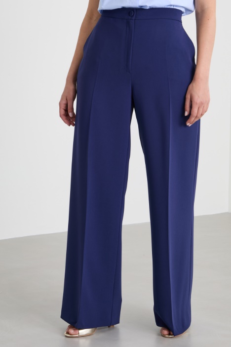 Pantaloni a palazzo in cady