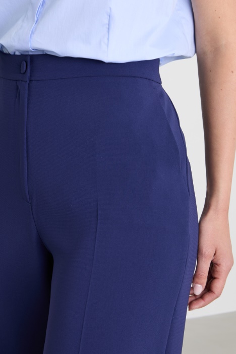 Pantaloni a palazzo in cady