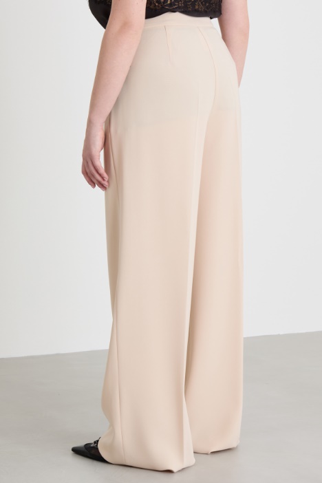 Pantaloni a palazzo in cady