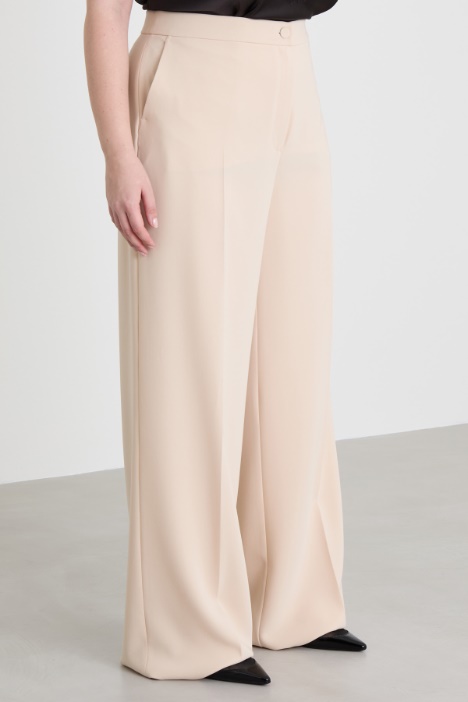 Pantaloni a palazzo in cady