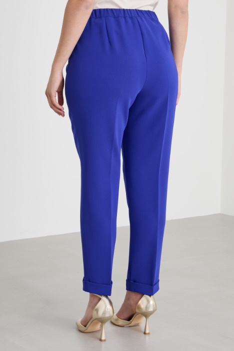Pantaloni slim in cady