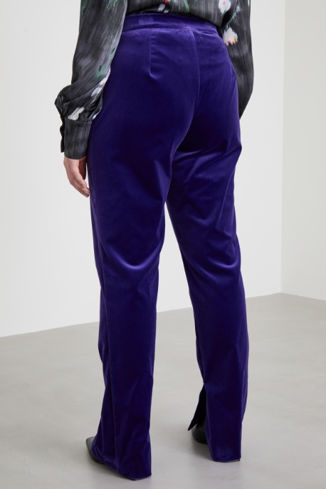 Pantalón de terciopelo con aberturas