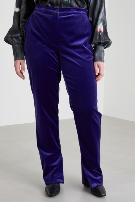 Pantalón de terciopelo con aberturas