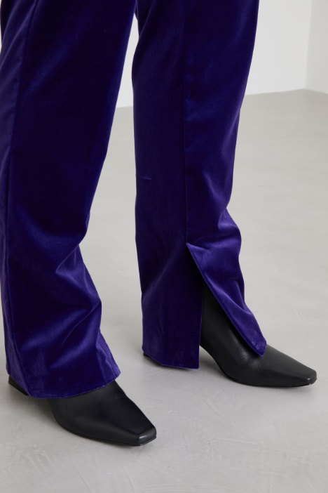 Pantalón de terciopelo con aberturas