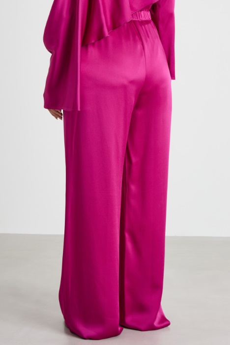 Pantaloni in enver satin lucido
