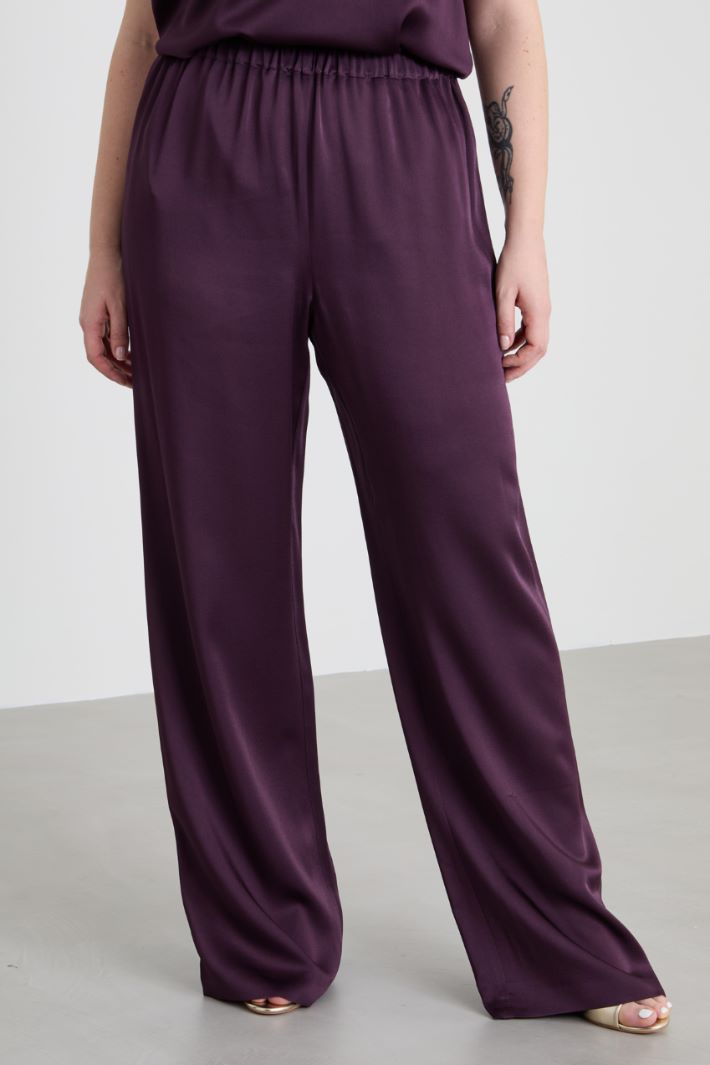 Shiny envers satin trousers Intrend - 2