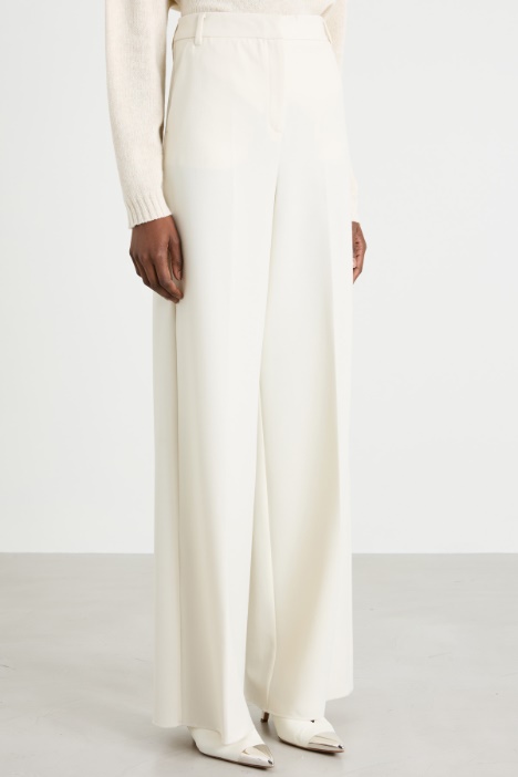 Pantaloni a palazzo in batavia