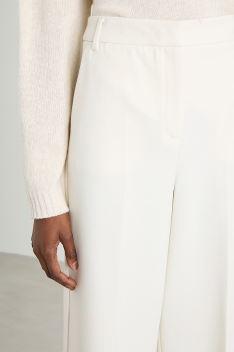 Pantaloni a palazzo in batavia