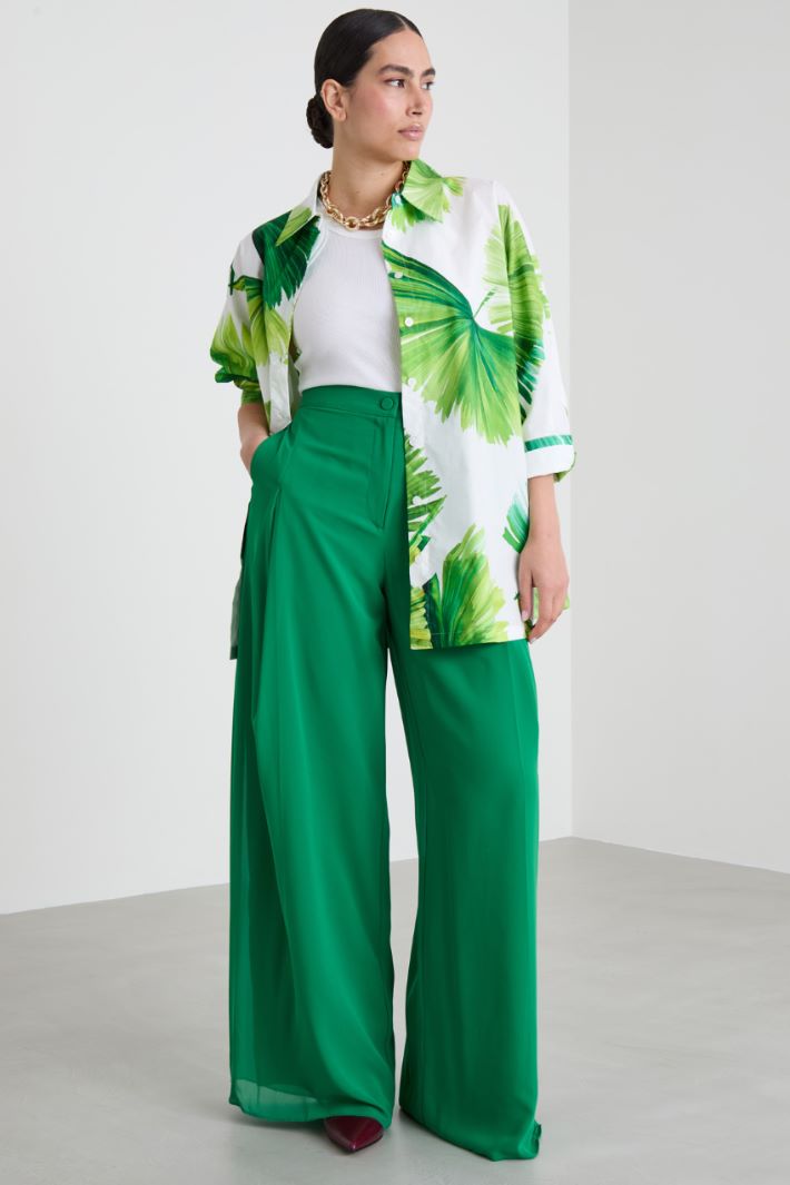 Pantaloni ampi in georgette Intrend