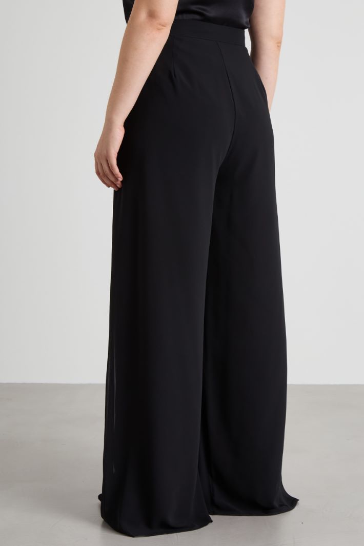 Wide georgette trousers Intrend - 3