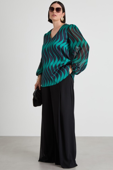 Pantaloni ampi in georgette Intrend