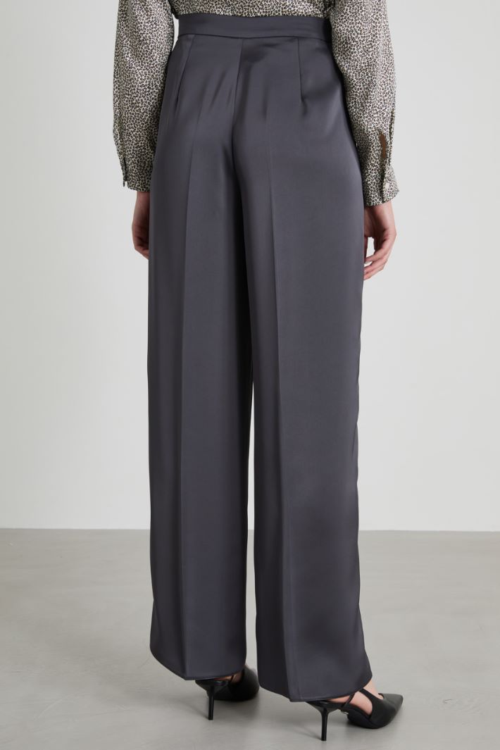 Satin palazzo trousers Intrend - 3