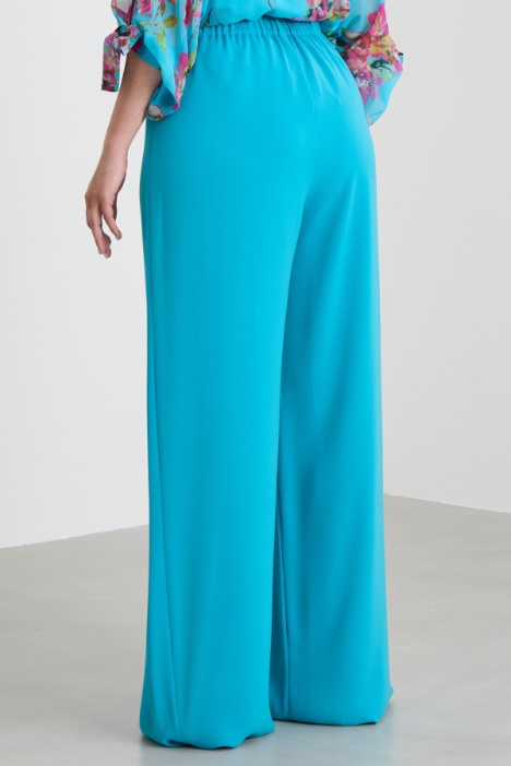 Pantaloni a palazzo in cady