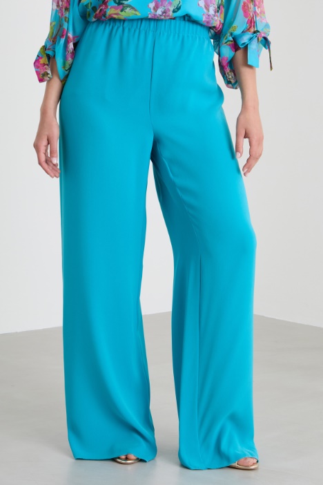 Pantaloni a palazzo in cady