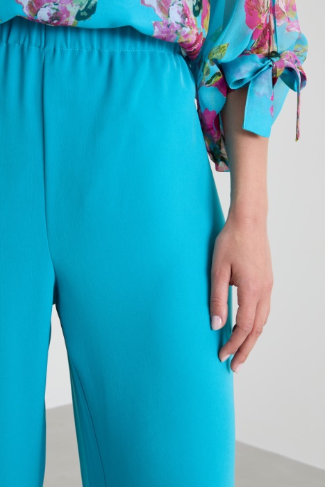 Pantaloni a palazzo in cady