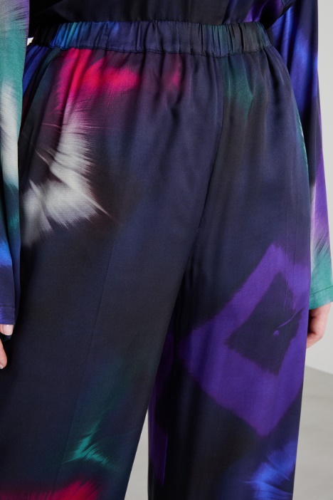 Pantaloni a palazzo in twill