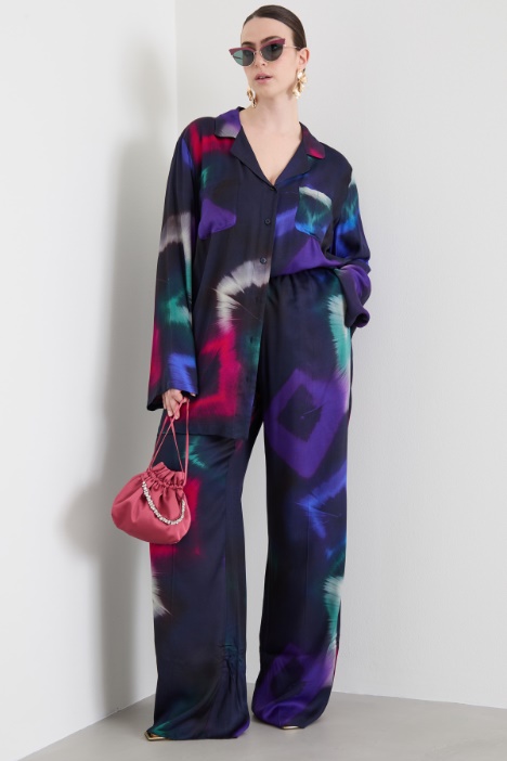 Pantaloni a palazzo in twill Intrend