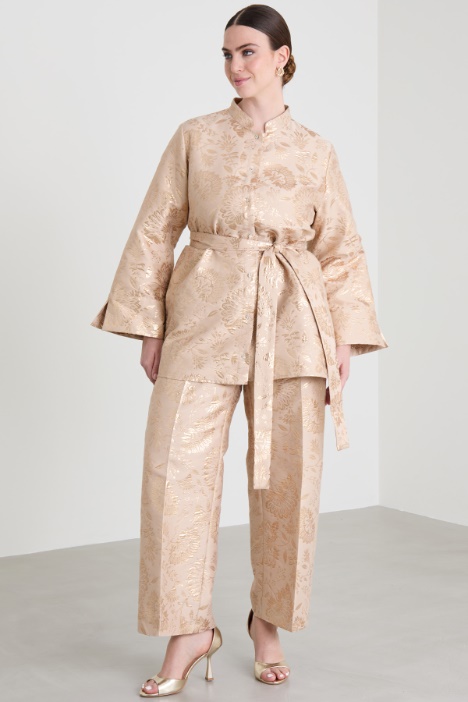 Lurex jacquard trousers Intrend