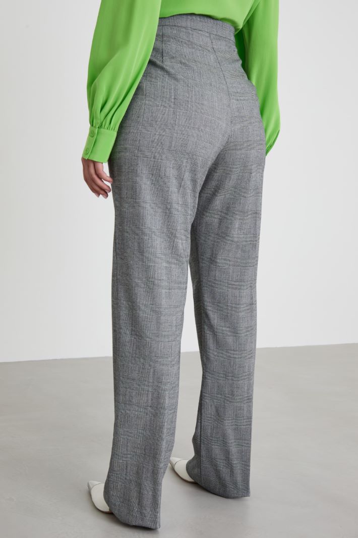Pantaloni in batavia di lana Intrend - 3