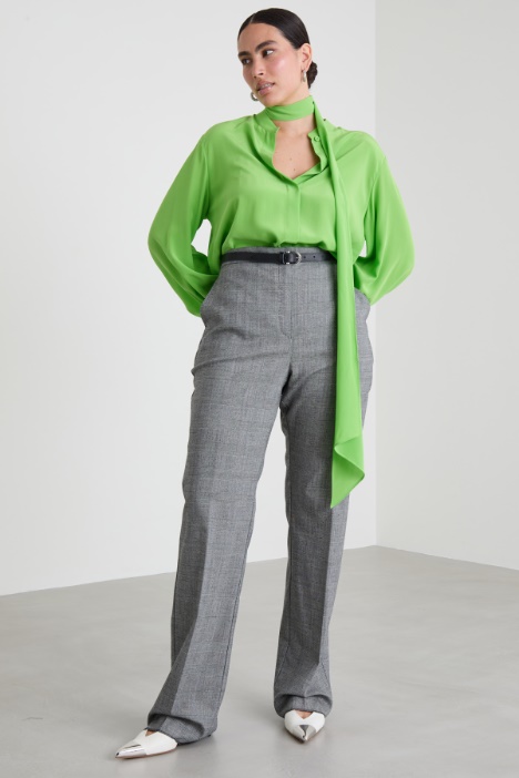 Pantaloni in batavia di lana Intrend