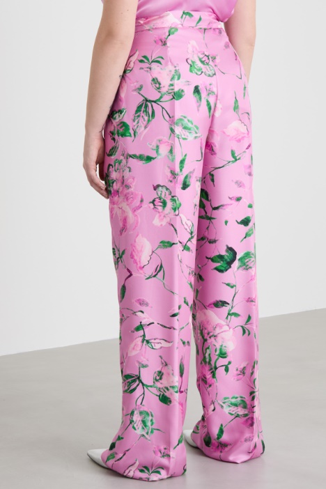 Pantaloni a palazzo in twill