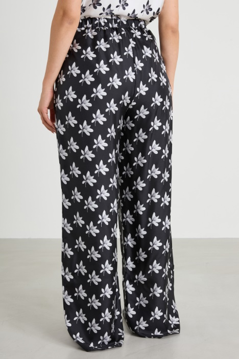 Pantaloni in twill di seta