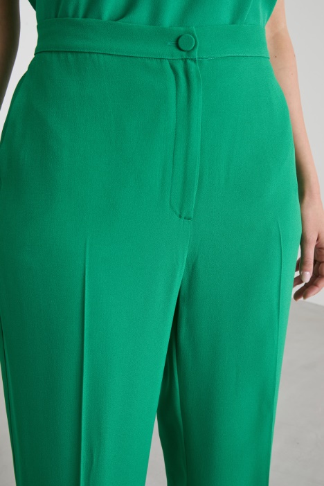 Pantaloni dritti in enver satin