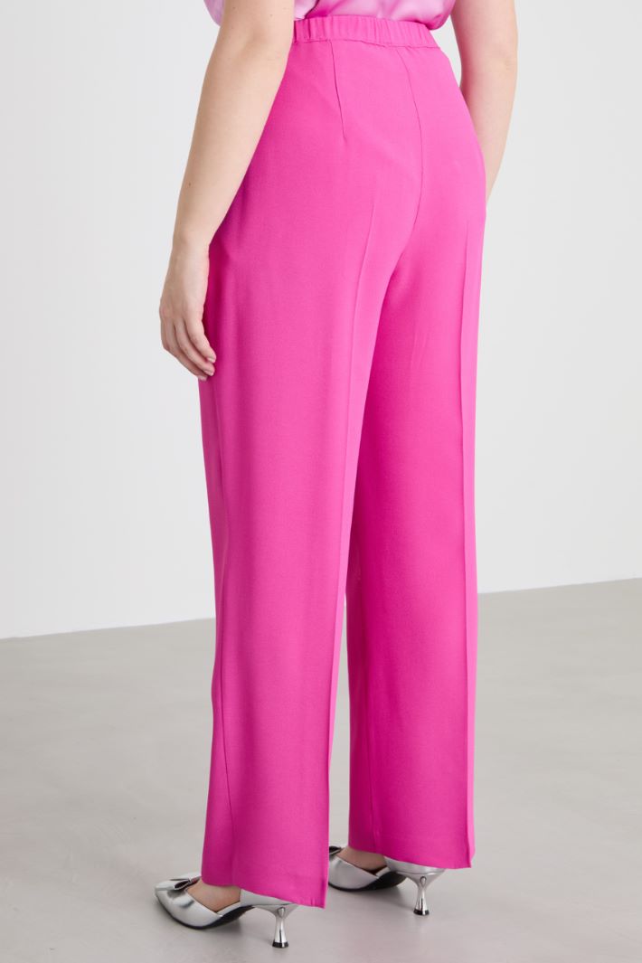 Straight envers satin trousers Intrend - 3