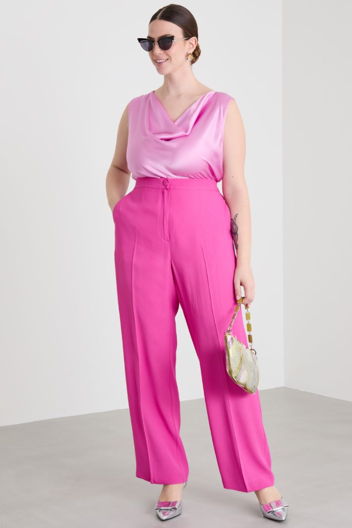 Straight envers satin trousers Intrend