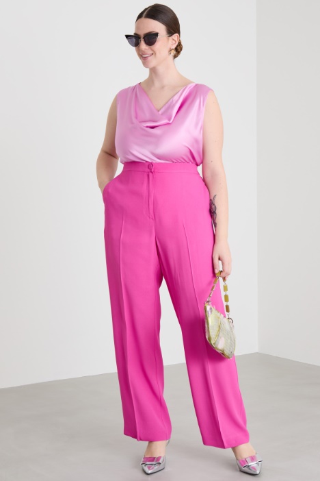 Straight envers satin trousers Intrend