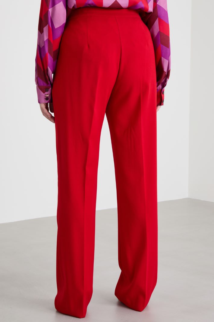 Pantaloni in crépe di lana Intrend - 3