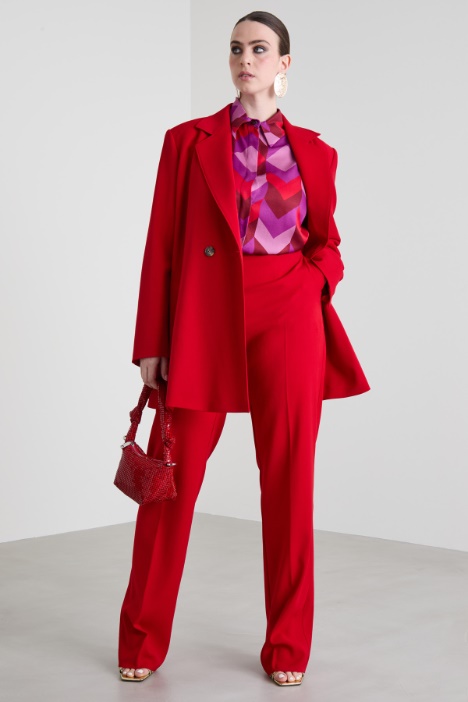 Pantaloni in crépe di lana Intrend