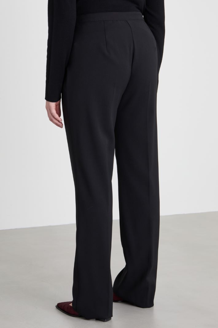 Pantaloni in crépe di lana Intrend - 3