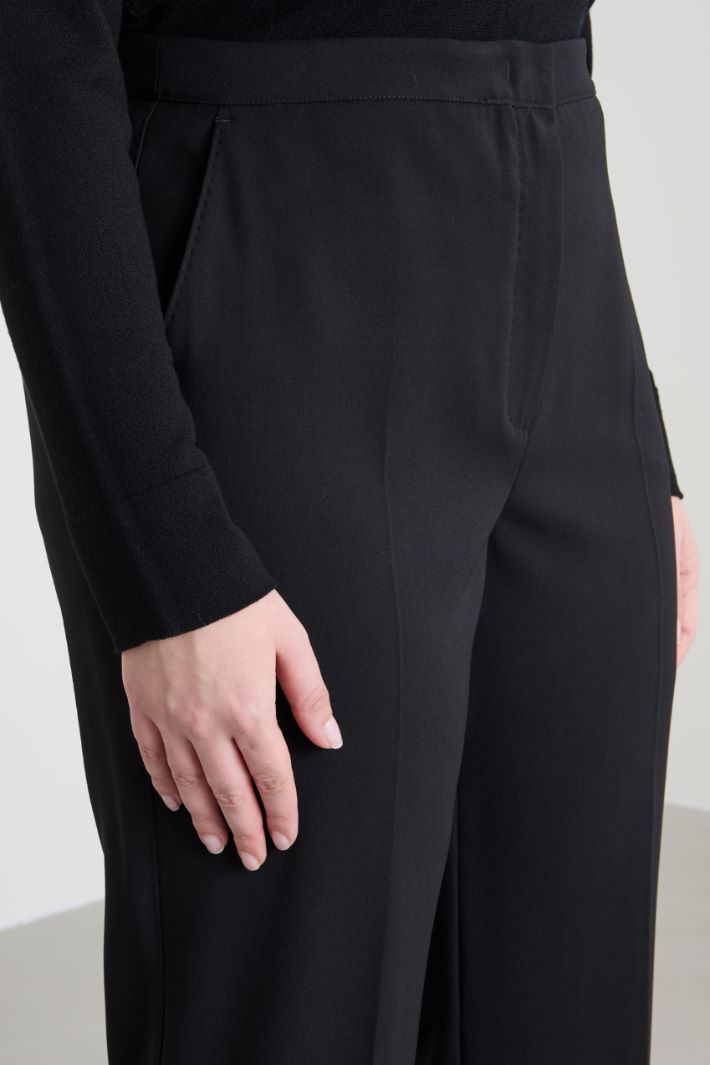 Pantaloni in crépe di lana Intrend - 4