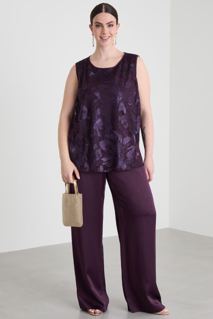 Embroidered tulle top Intrend - 3