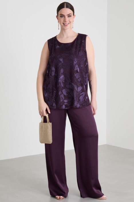 Embroidered tulle top Intrend