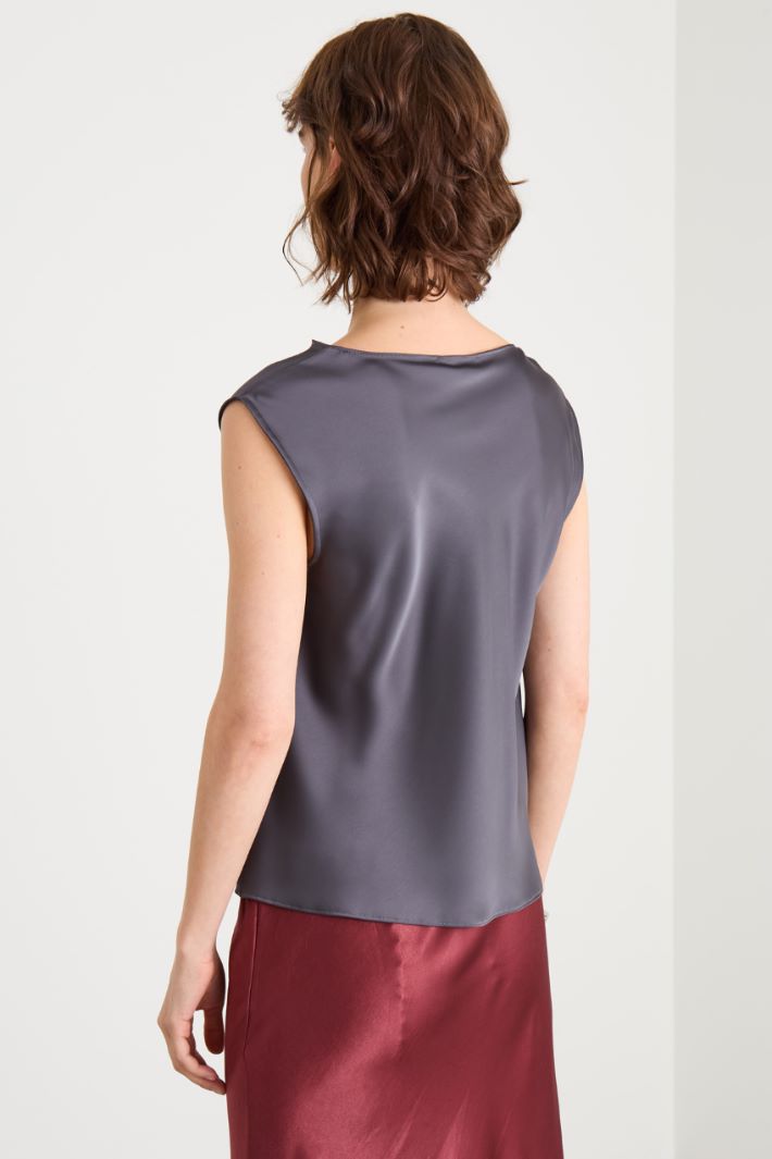 Top drappeggiato in raso Intrend - 4