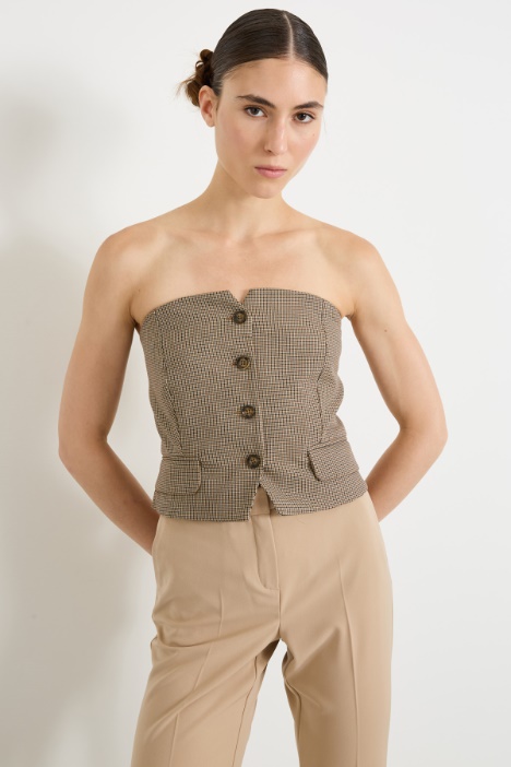 Buttoned bustier top Intrend