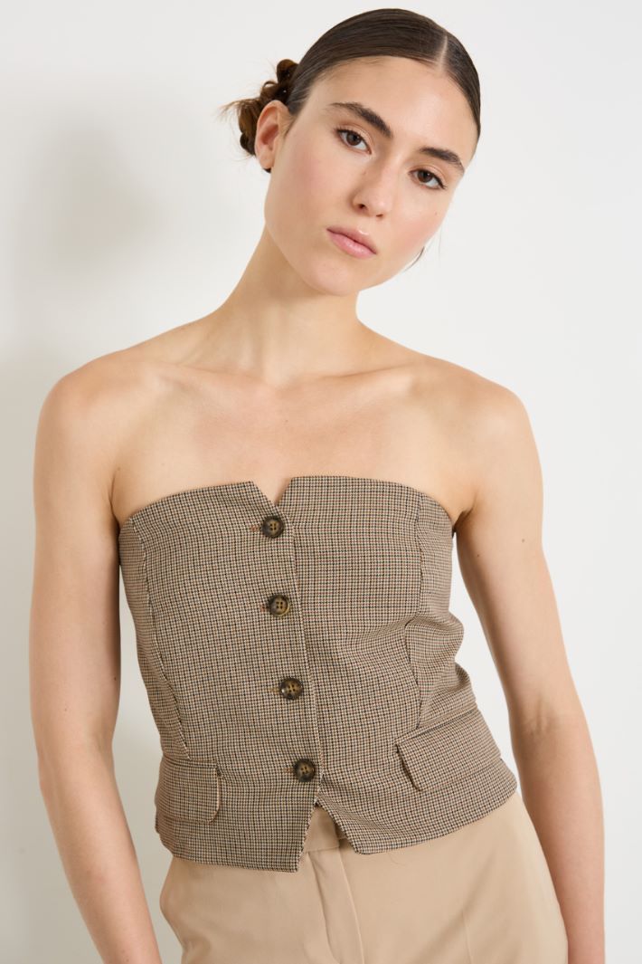 Buttoned bustier top Intrend - 4