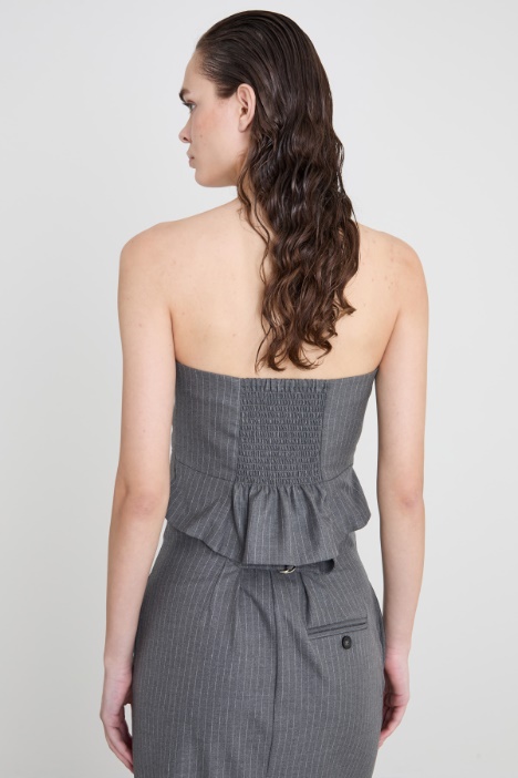 Top corsé con botones