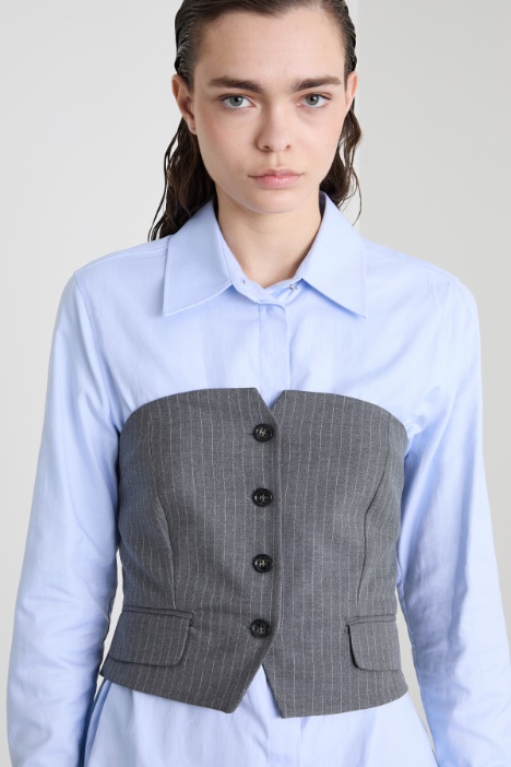 Buttoned bustier top Intrend