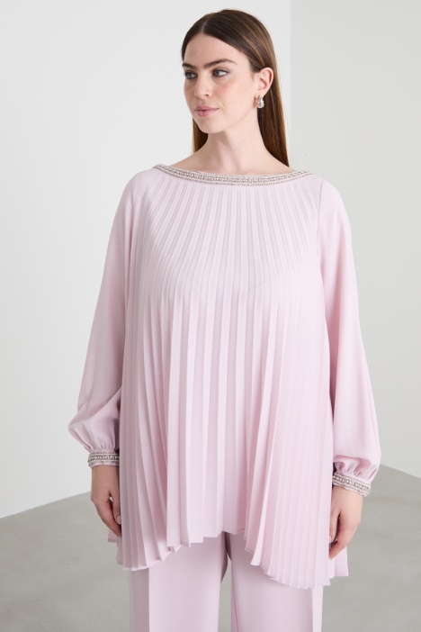 Pleated crepe tunic Intrend