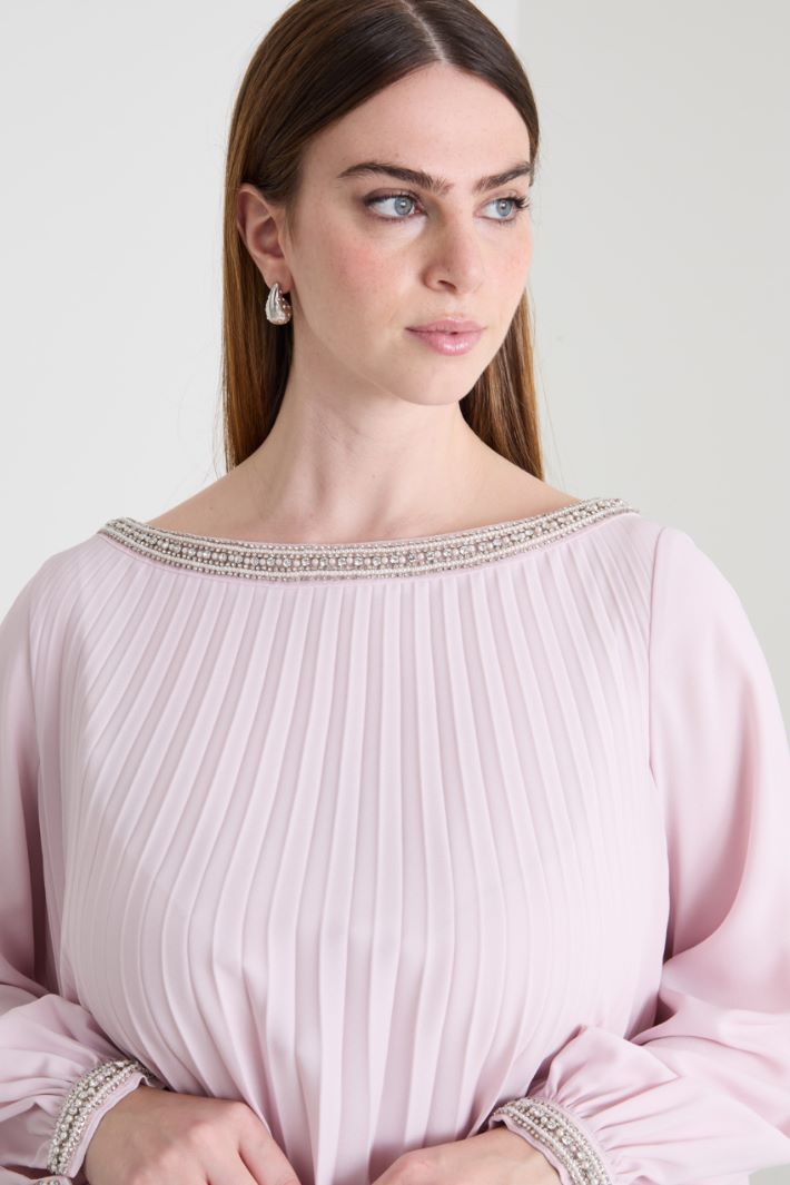 Pleated crepe tunic Intrend - 4