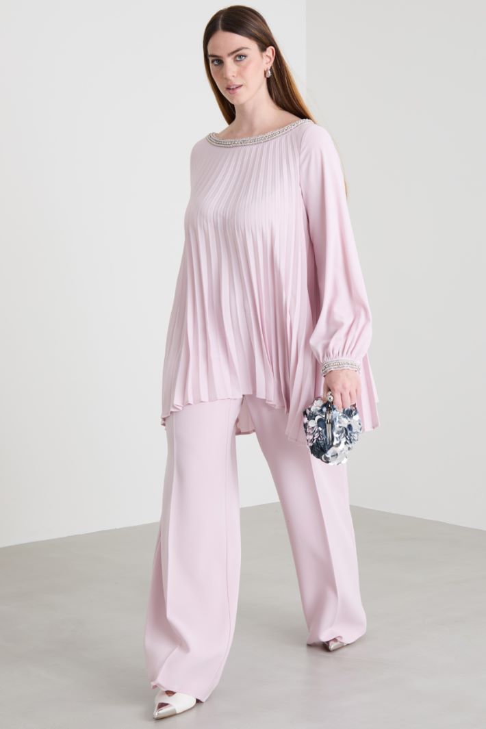 Pleated crepe tunic Intrend - 3