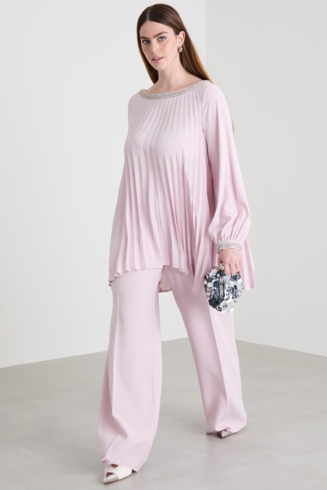 Pleated crepe tunic Intrend