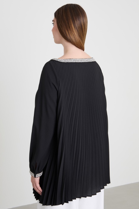 Casacca in crépe plissé